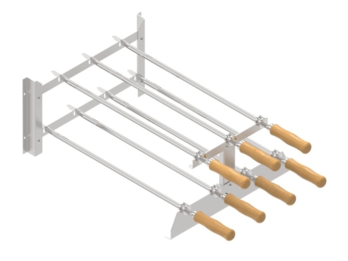 Front and Rear Support for Fixed Spits